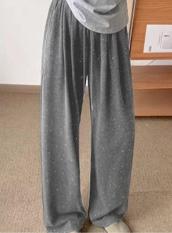 ラメスウェットワイドパンツ