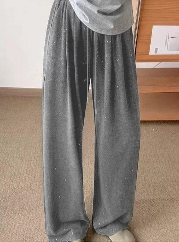 ラメスウェットワイドパンツ