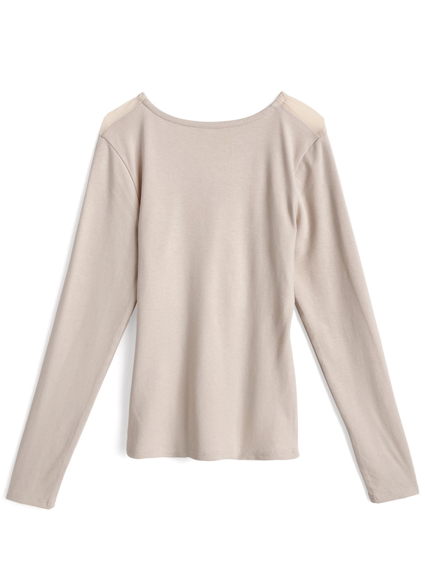 シアー切替ギャザートップス