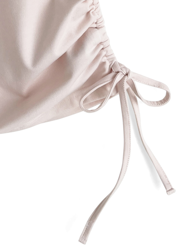 ラインストーンロゴサイドドロストTシャツ