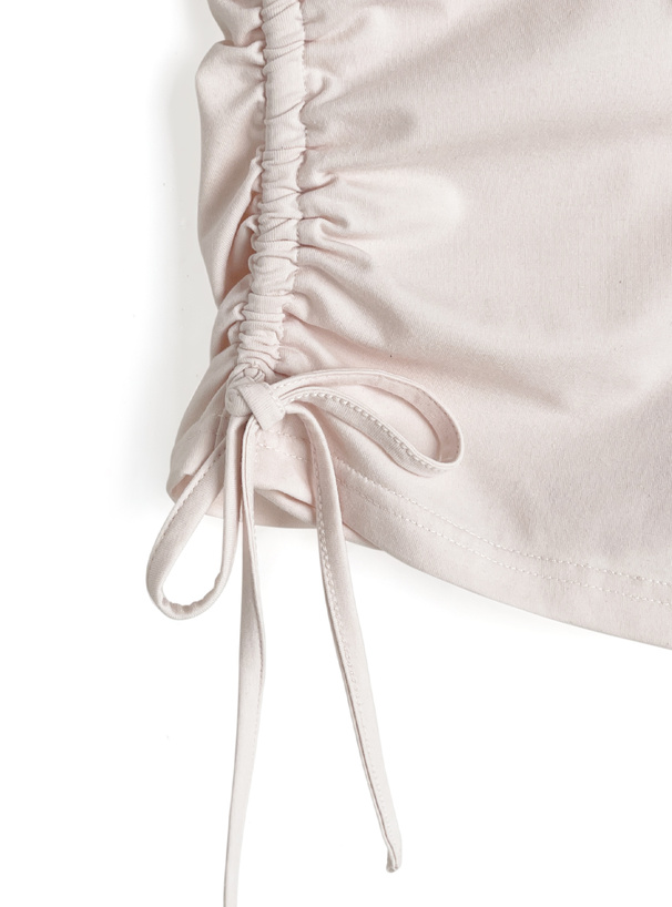 ラインストーンロゴサイドドロストTシャツ