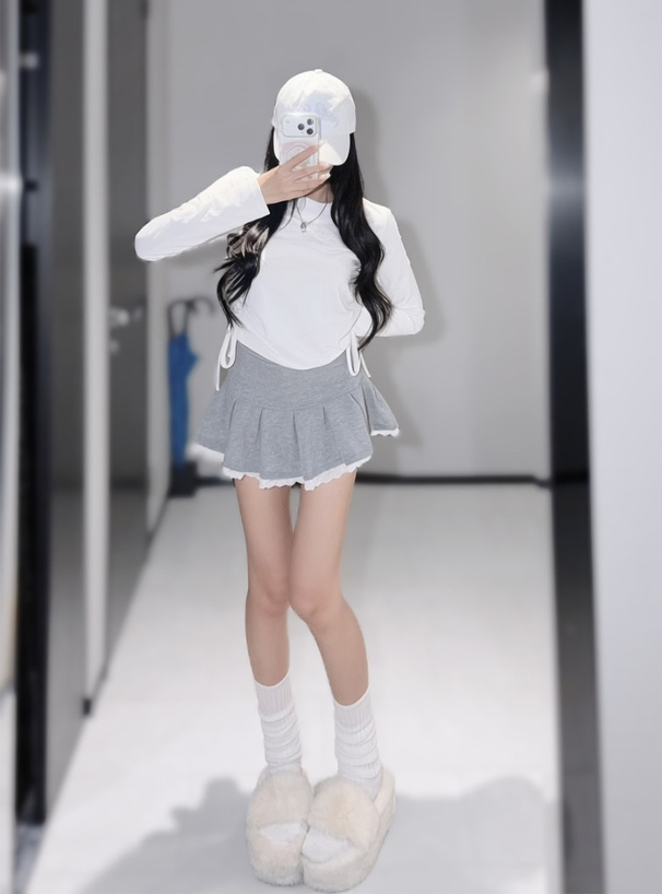 ラインストーンロゴサイドドロストTシャツ