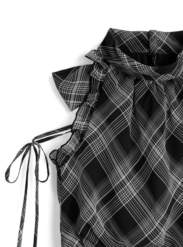 2Wayチェック柄アメスリブラウス