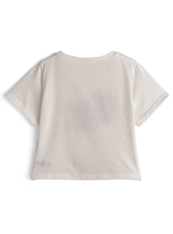 ビジューロゴ刺繍Tシャツ