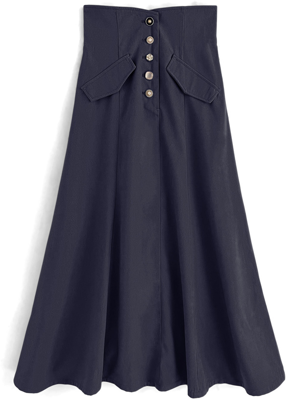 ビジューボタンフレアスカート[pp129] | レディースファッション通販の