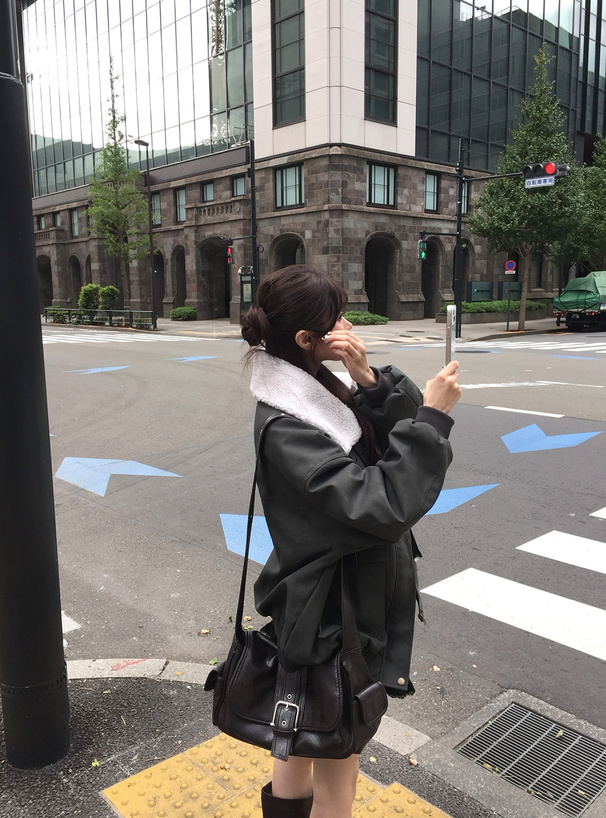 襟2Wayレザージャケット