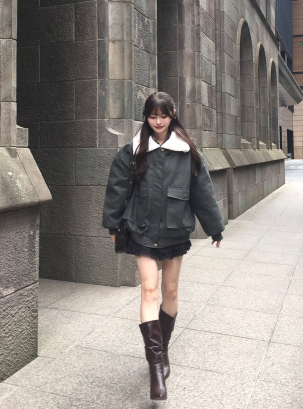 襟2Wayレザージャケット