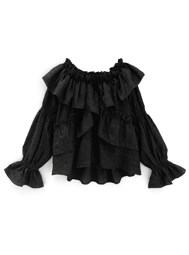 2Wayふくれフリルブラウス[pp202]