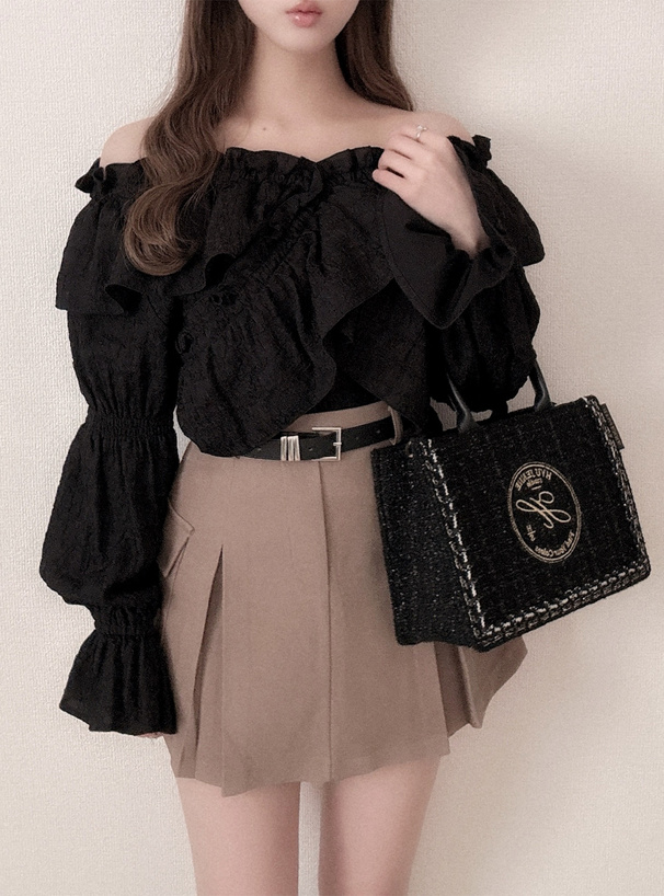 2Wayふくれフリルブラウス