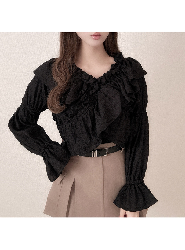 2Wayふくれフリルブラウス