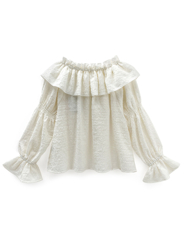 2Wayふくれフリルブラウス