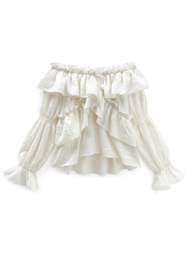 2Wayふくれフリルブラウス