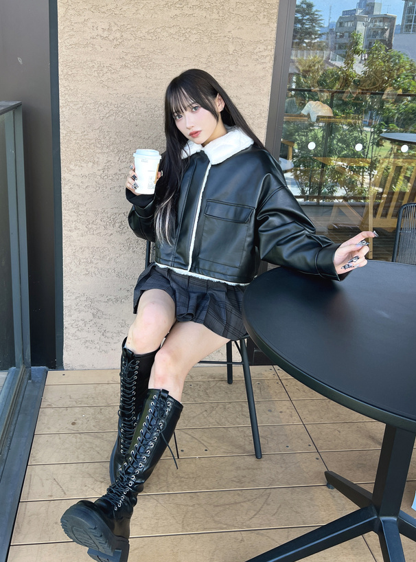 2Wayリバーシブルレザーファージャケット[pp217] | レディース