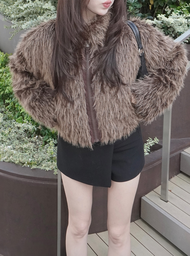 襟2Wayファージャケット[pp231] | レディースファッション通販の