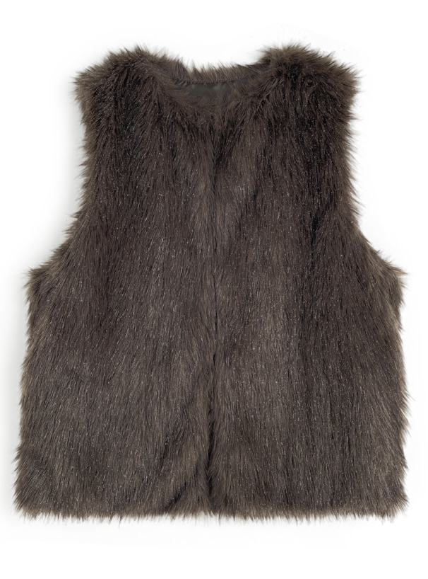 ラメシャギーファーベスト