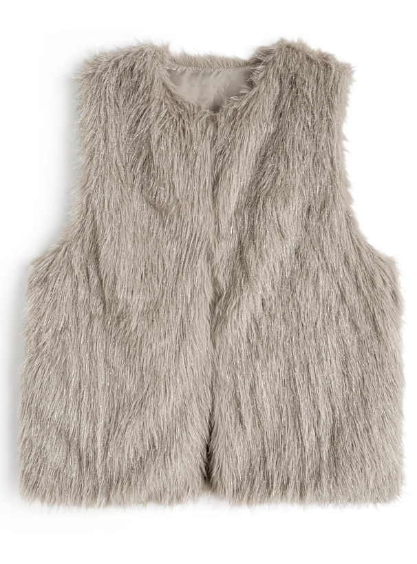 ラメシャギーファーベスト