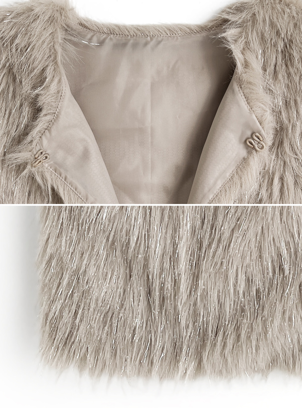 ラメシャギーファーベスト