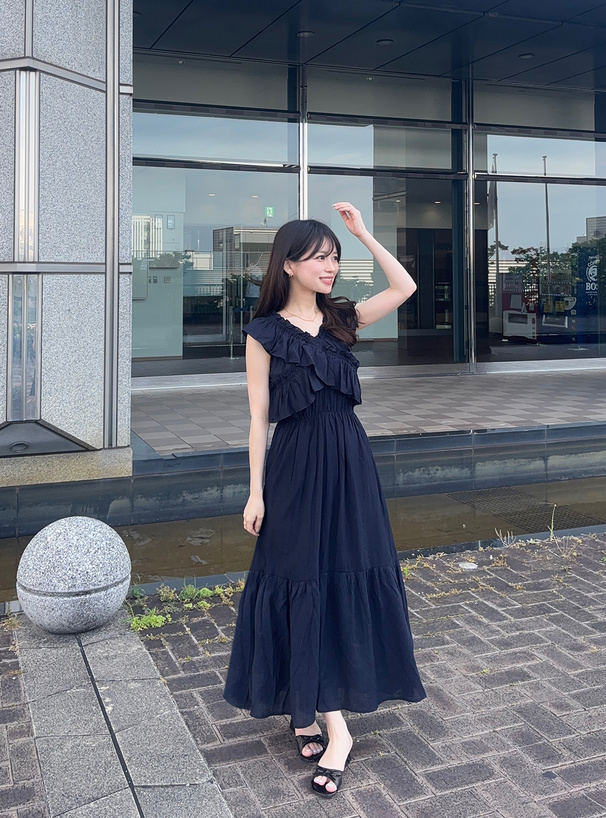 3色展開♥ガーリーフリルノースリーブワンピース/追跡有 楽天市場】【SUMMER FAIR】SC-Lサイズ [低身長サイズ有]ポーラ