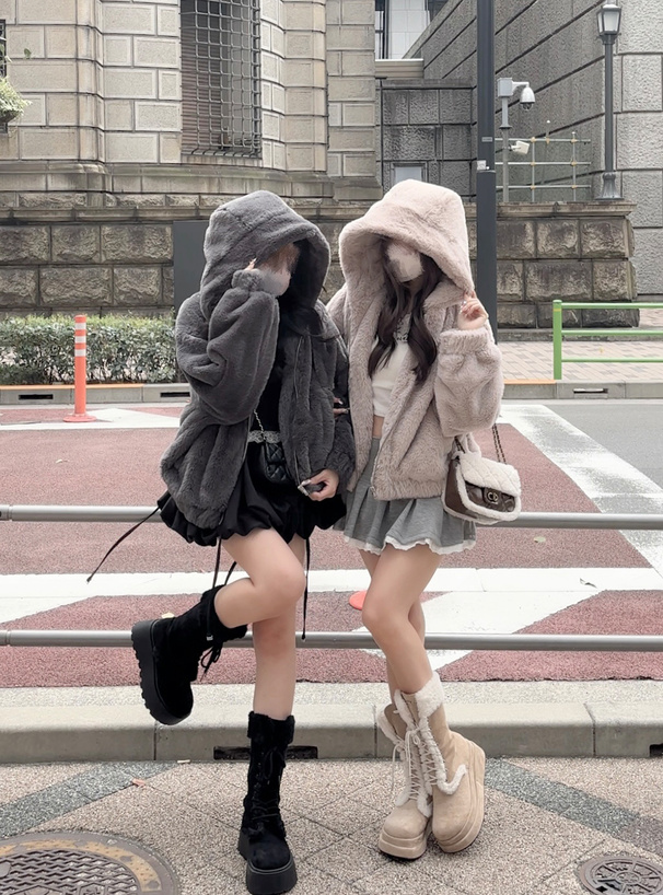 フード付きファーブルゾン[pp246] | レディースファッション通販の