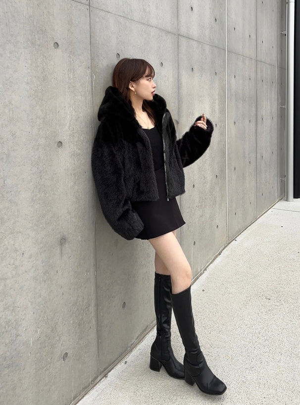 フード付きファーブルゾン[pp246] | レディースファッション通販の