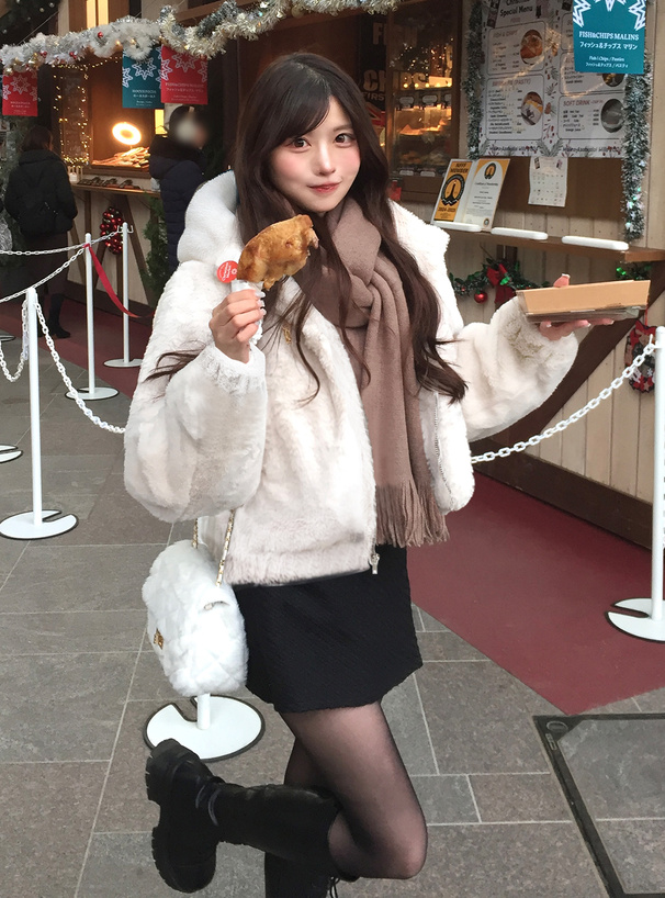 フード付きファーブルゾン