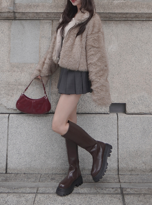 襟2Wayファーブルゾン