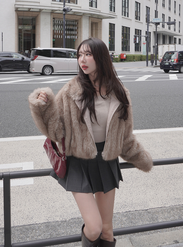 襟2Wayファーブルゾン[pp247] | レディースファッション通販のグレイル