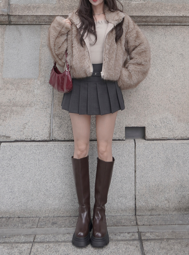 襟2Wayファーブルゾン