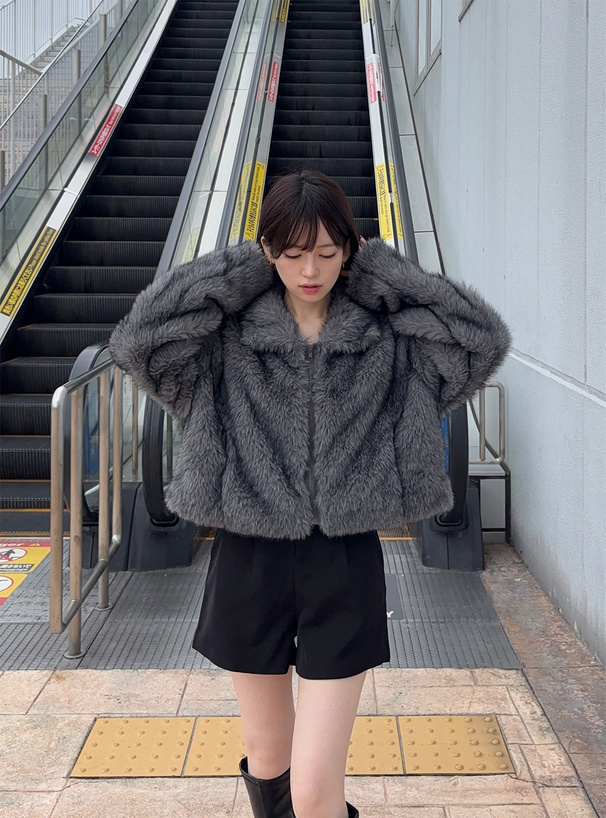 襟2Wayファーブルゾン[pp247] | レディースファッション通販のグレイル