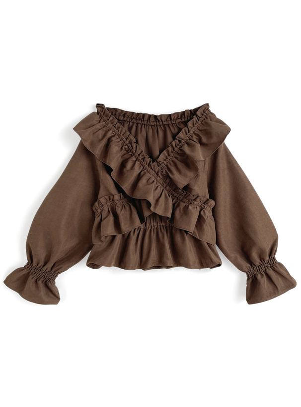 2Wayクロスフリルブラウス[pp248] | レディースファッション通販の