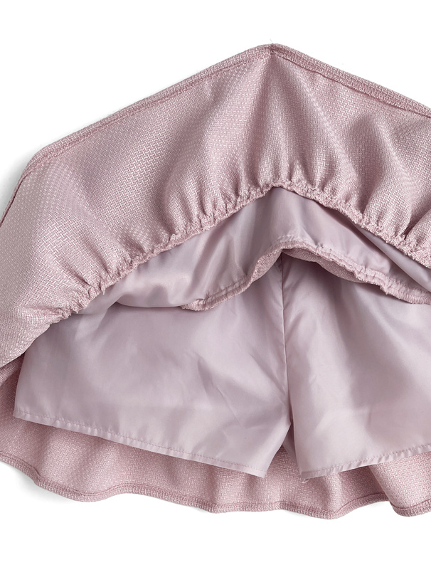 ツイードビスチェ×ティアードフリルスカートセットアップ