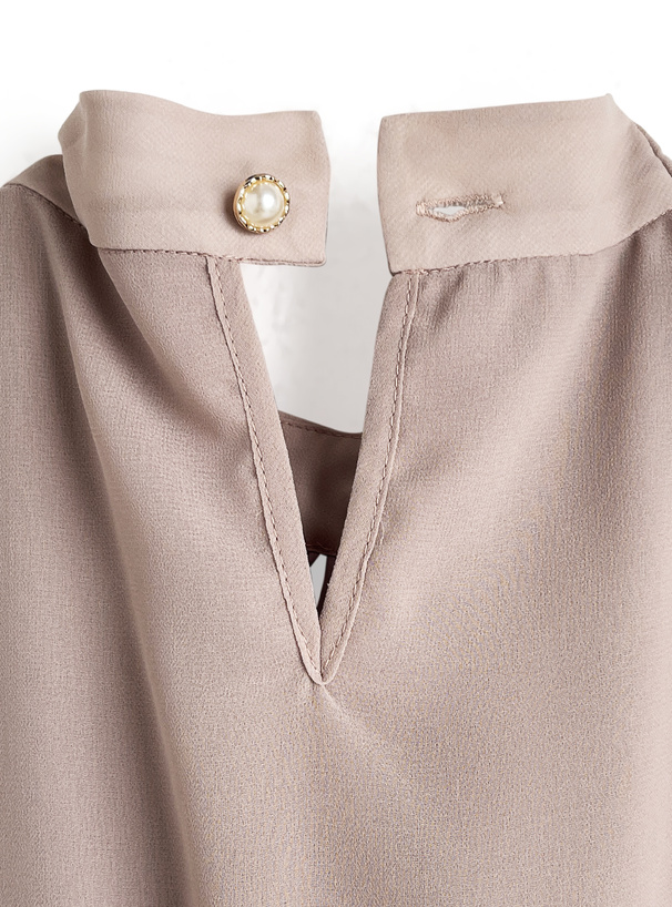 2Wayボウタイノースリーブペプラムティアードチュニック