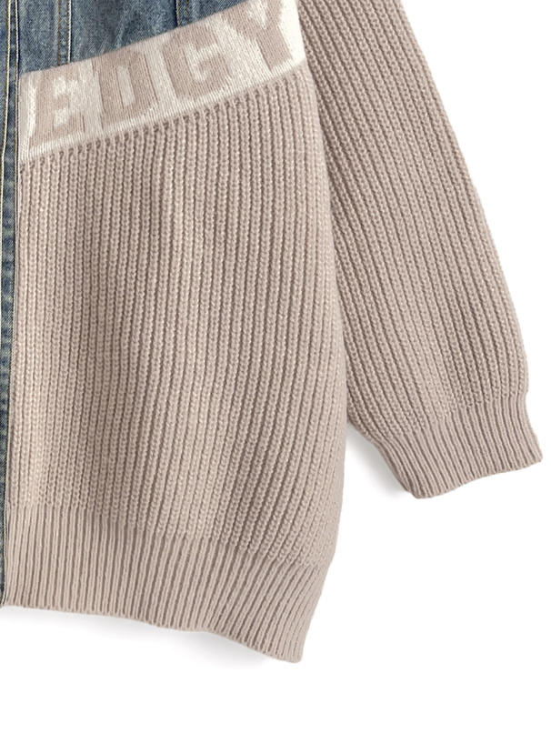 ニットドッキングデニムジャケット