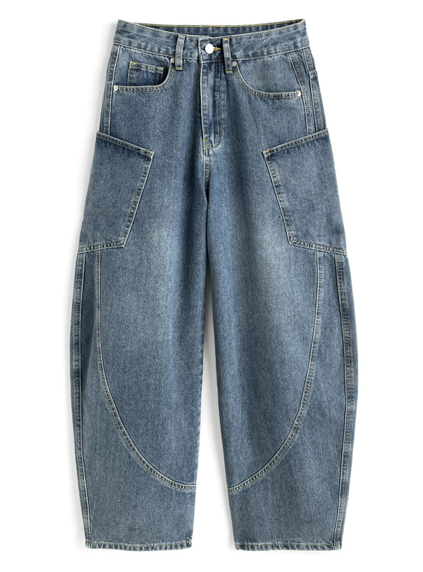 カーブワイドデニムパンツ[pu72] | レディースファッション通販の