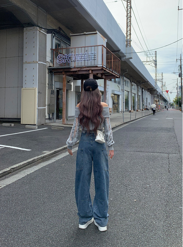 カーブワイドデニムパンツ