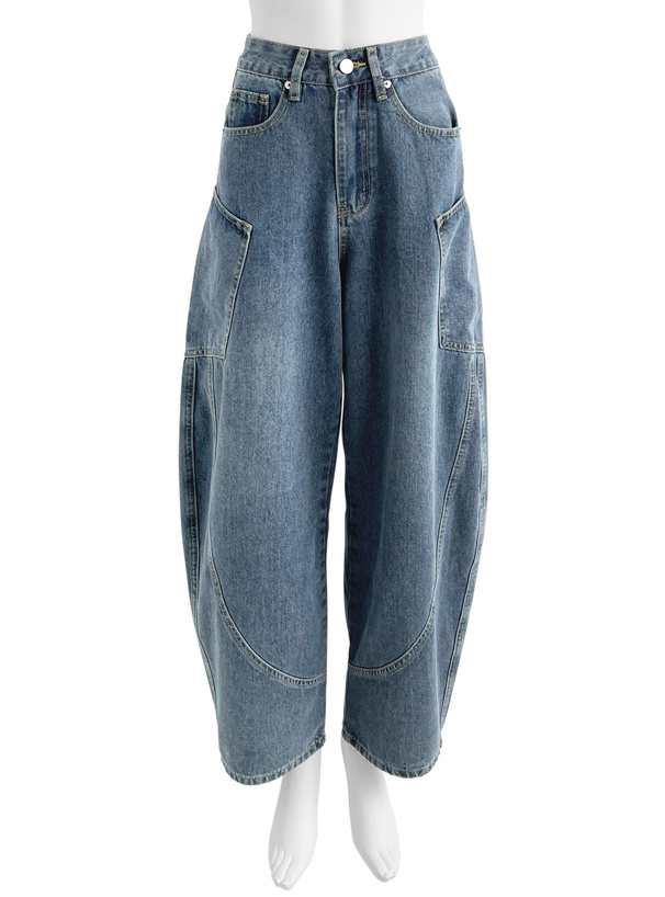 カーブワイドデニムパンツ