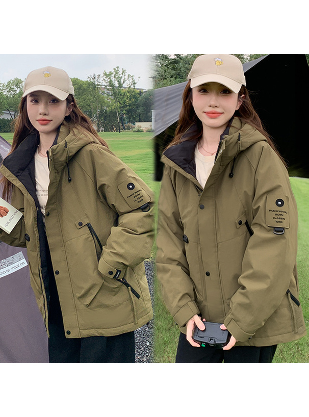 ♥️ 新品未使用♥️MICALLE フード付きミリタリージャケット カーキ ♥️新品未使用♥️ MICALLEMICALLEフード付きカーキミリタリー