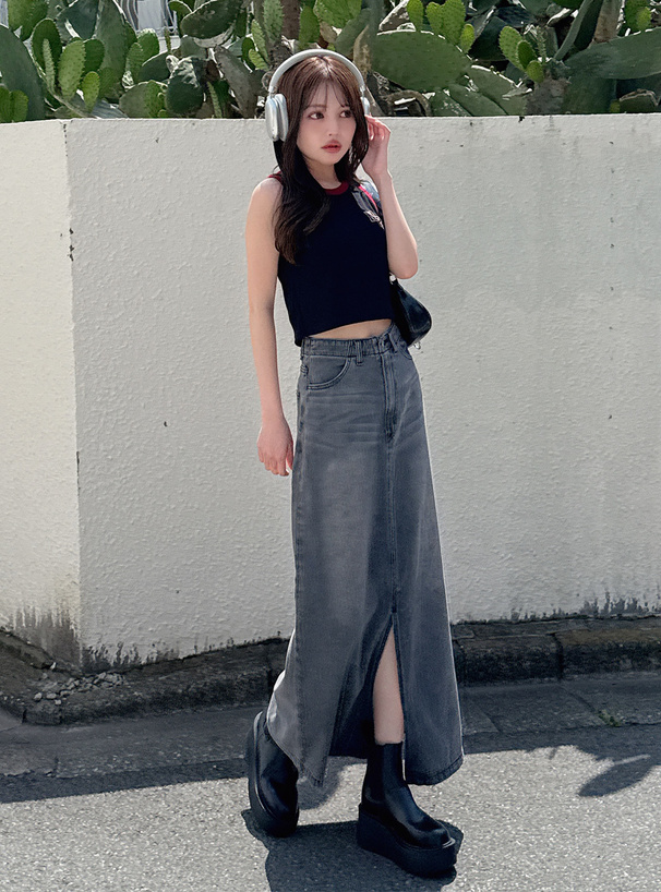 diesel デニムスカート グレー レイヤードスカート グレーウォッシングミニデニムスカート | ファッション通販サイト NUGU