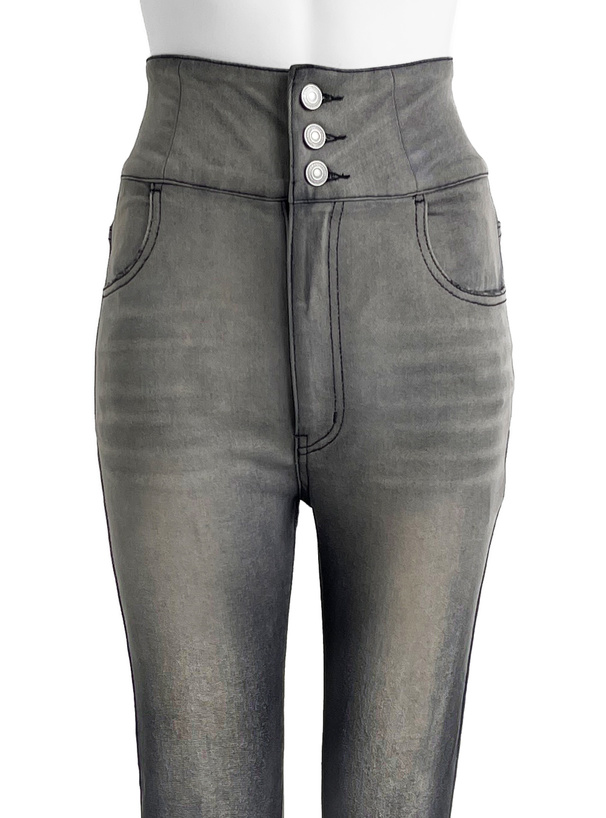 グラデーションハイウエストフレアデニムパンツ