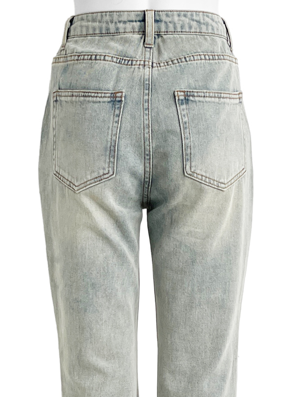 ダメージデニムフレアパンツ