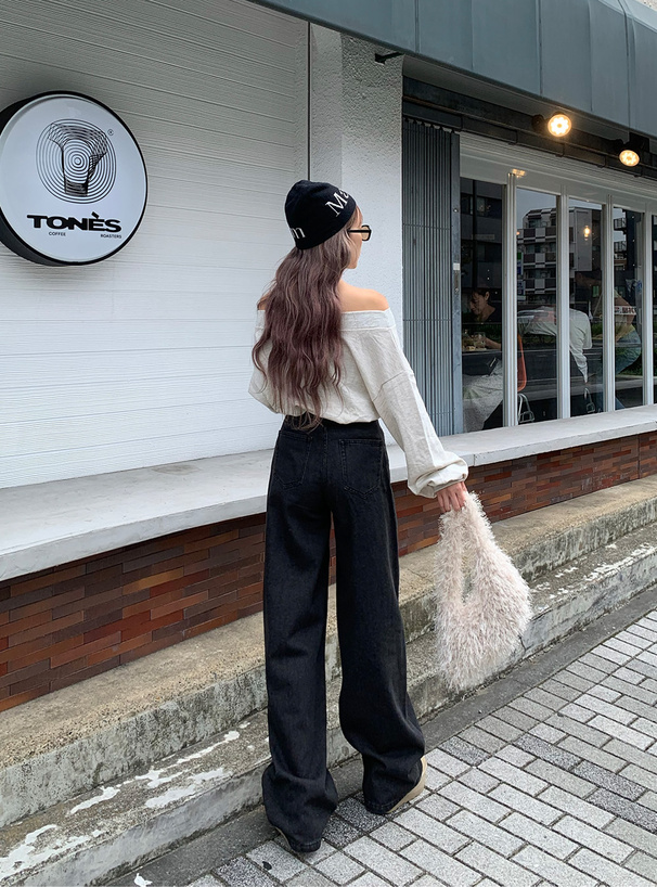 ルーズワイドデニムパンツ[qu151] | レディースファッション通販の