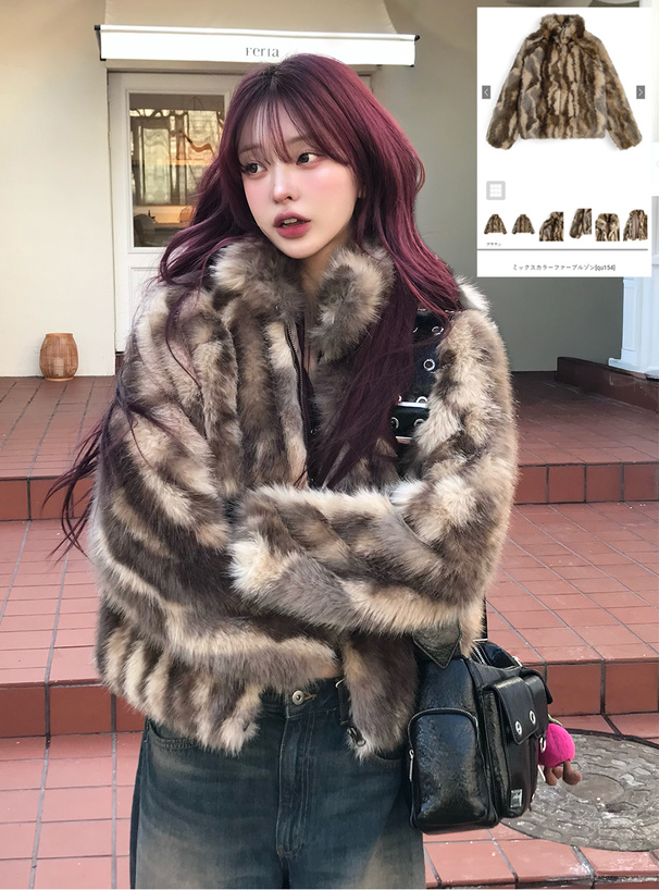 ミックスカラーファーブルゾン[qu154] | レディースファッション通販の