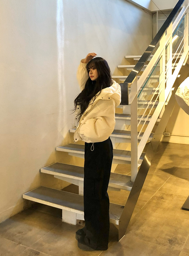 中綿フードブルゾン