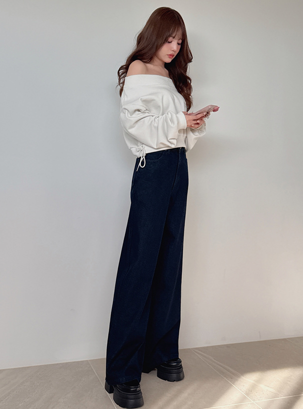 ワイドデニムパンツ