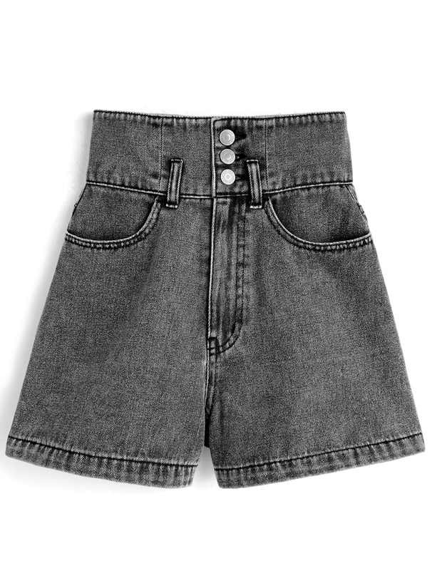 ハイウエストデニムショートパンツ[qu159] | レディースファッション