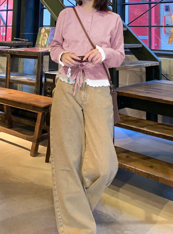 カラーデニムパンツ