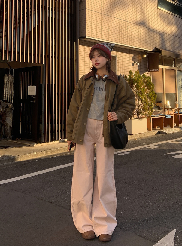 カラーデニムパンツ