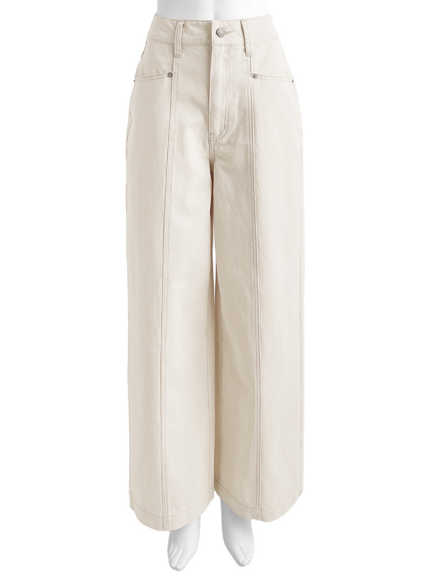 センターシームワイドパンツ[qu161] | レディースファッション通販の