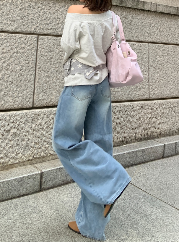 バギーデニムパンツ