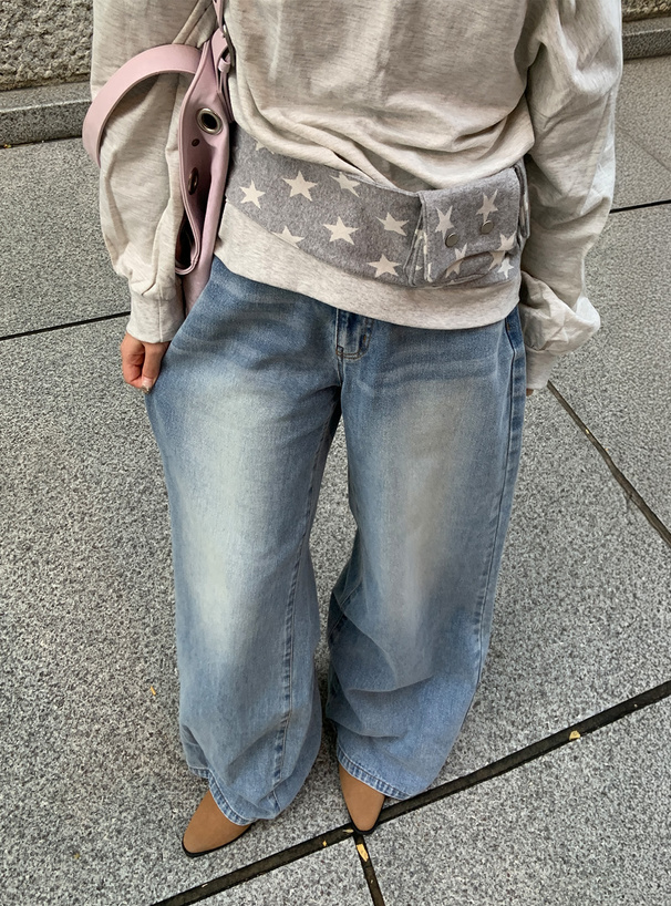 バギーデニムパンツ